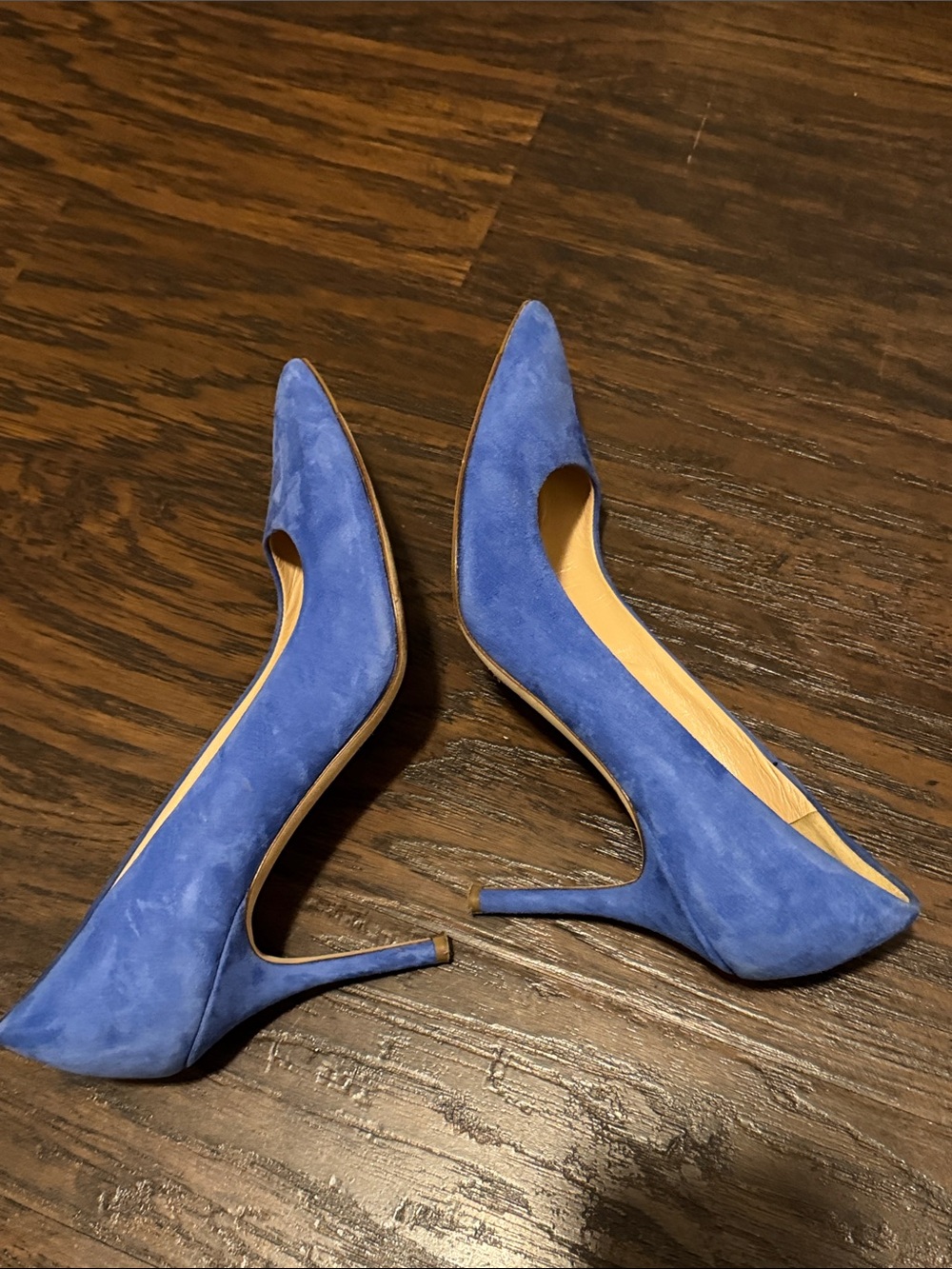 J. Crew Cobalt š Blue Suede Pointed Toe Pumps - Picture 6 of 8